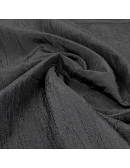 Coupon taffetas froissé noir 300 x 135 cm