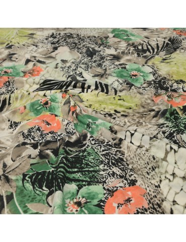 Coupon jersey floral multicolore 300 x 145 cm