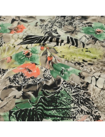 Coupon jersey floral multicolore 300 x 145 cm