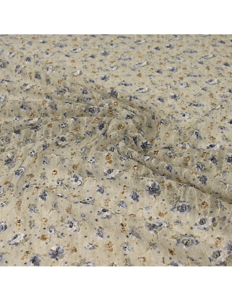 Coupon jersey floral taupe 300 x 150 cm Coupon jersey floral taupe 300 x 150 cm