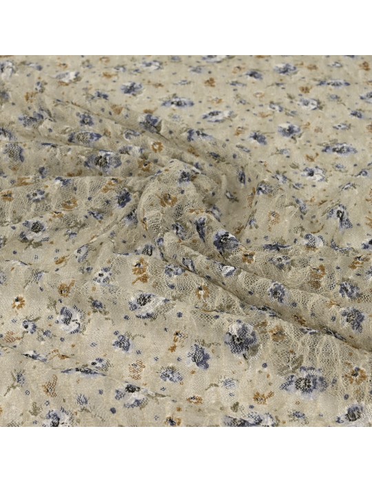 Coupon jersey floral taupe 300 x 150 cm