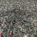 Tissu dentelle noir/rose Tissu dentelle noir/rose