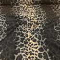 Tissu jersey foil sable/noir