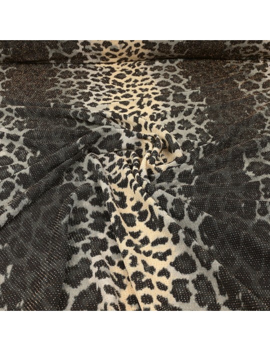 Tissu jersey foil sable/noir