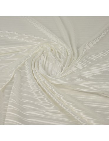 Tissu polyester plissé blanc
