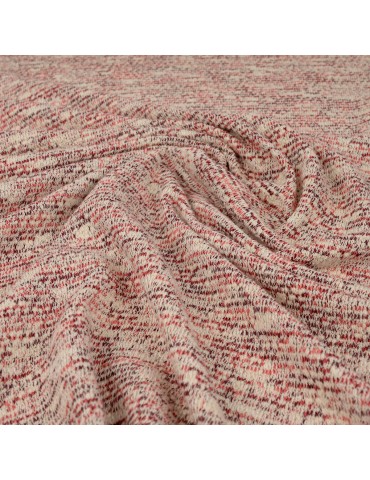 Tissu jersey bordeaux/crème