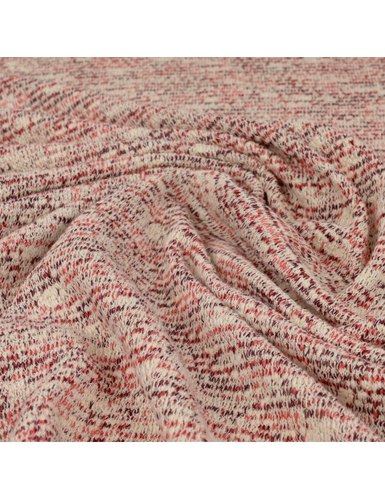 Tissu jersey bordeaux/crème