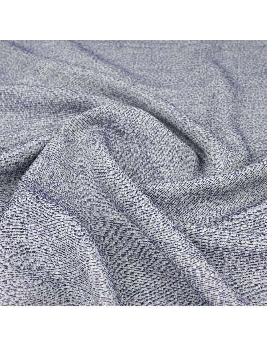 Toile d'habillement coton et viscose blanc/bleu