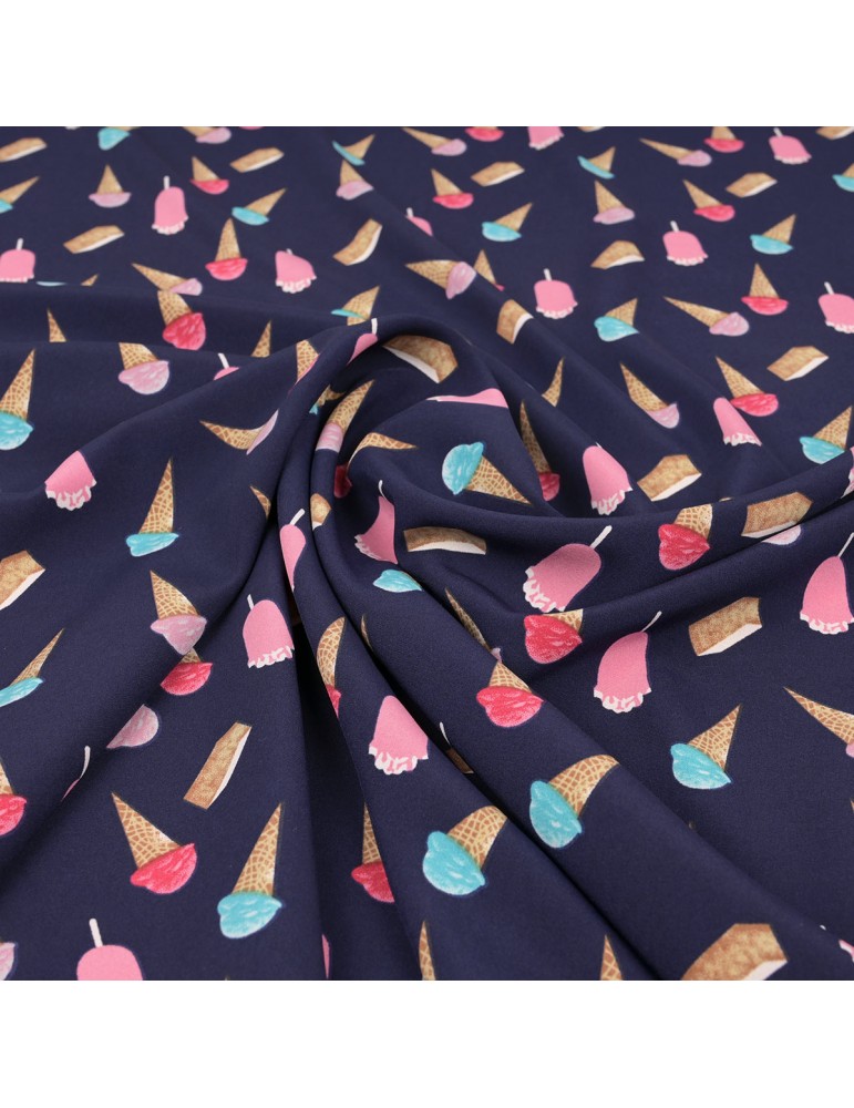 Tissu polyester cornet de glace marine Tissu polyester cornet de glace marine