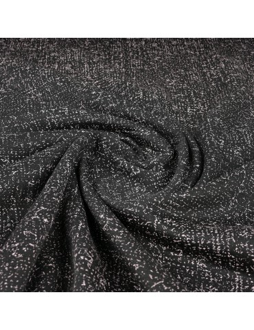 Tissu polyester imprimé noir/blanc
