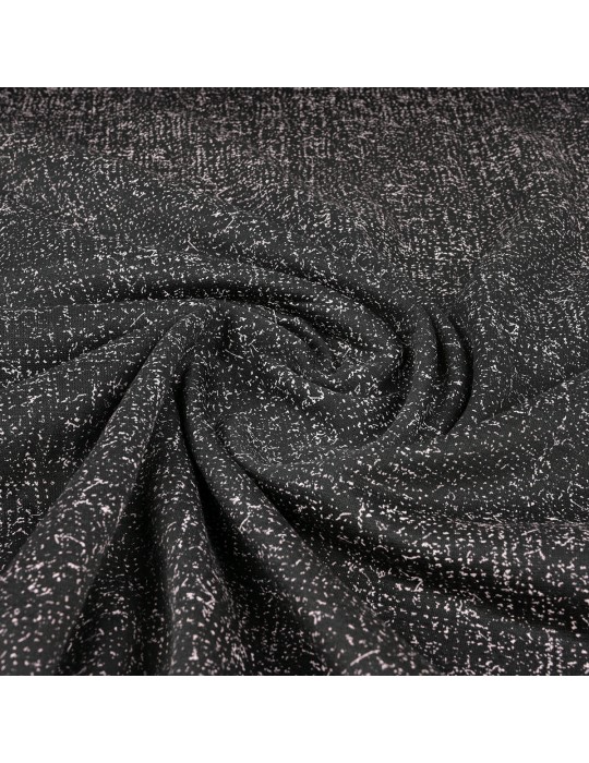 Tissu polyester imprimé noir/blanc