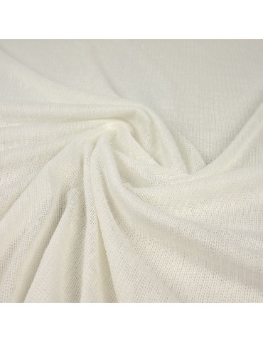 Tissu maille tricoté crème