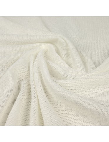 Tissu maille tricoté crème
