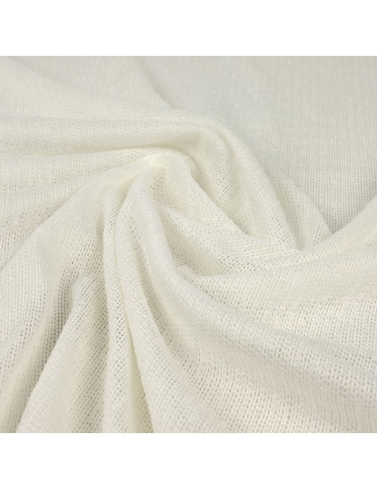Tissu maille tricoté crème