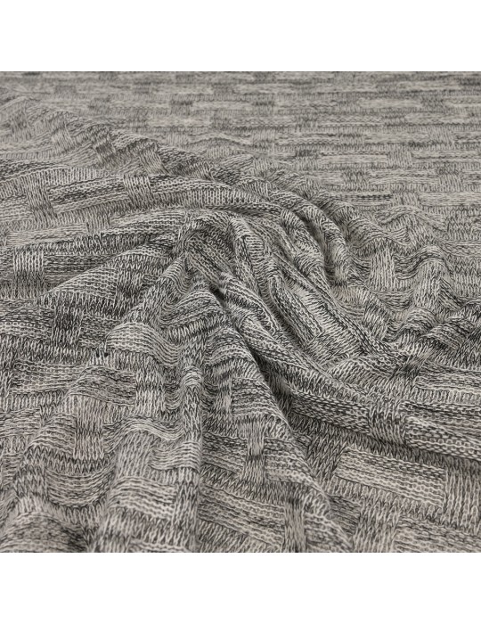 Tissu polyester tricoté gris