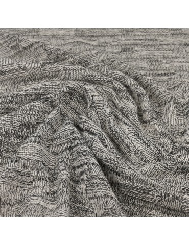 Tissu polyester tricoté gris