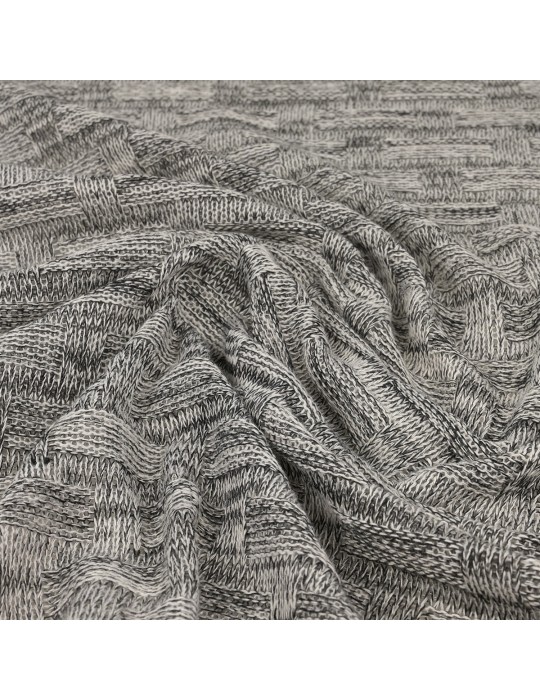 Tissu polyester tricoté gris