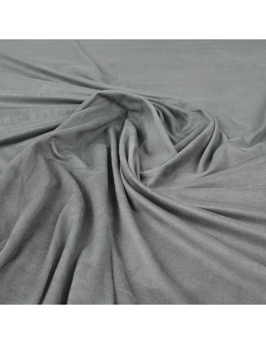 Tissu suédine uni ardoise