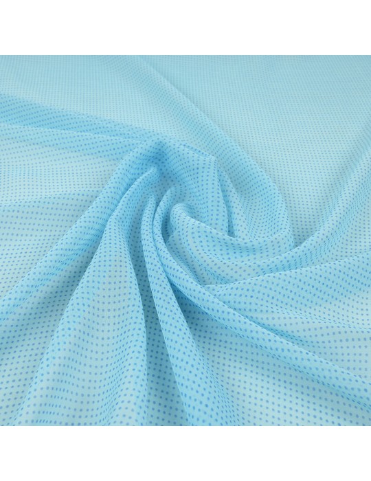 Tissu polyester transparent turquoise