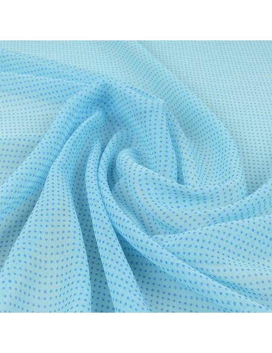 Tissu polyester transparent turquoise