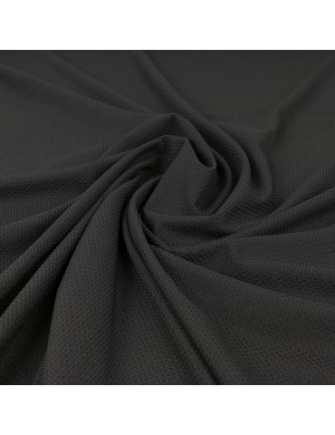 Tissu piqué uni noir