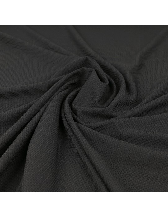 Tissu piqué uni noir
