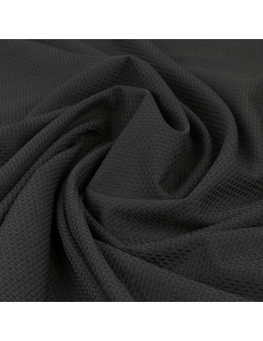 Tissu piqué uni noir
