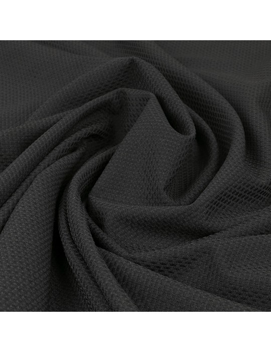 Tissu piqué uni noir