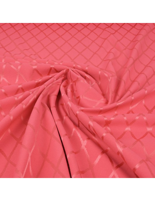Tissu polyester losange corail