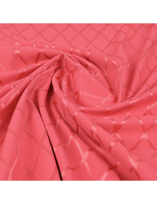 Tissu polyester losange corail