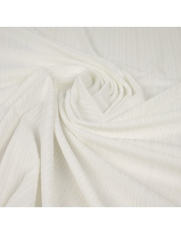 Tissu jersey côtelé blanc