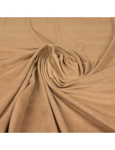 Tissu suédine uni chamois