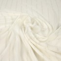 Tissu polyester rayure écru/argenté Tissu polyester rayure écru/argenté