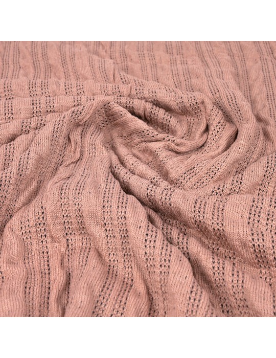 Coupon tissu jersey torsades vieux rose 200 x 165 cm