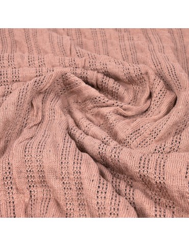 Coupon tissu jersey torsades vieux rose 200 x 165 cm