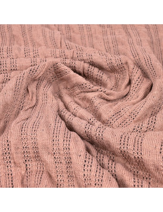 Coupon tissu jersey torsades vieux rose 200 x 165 cm