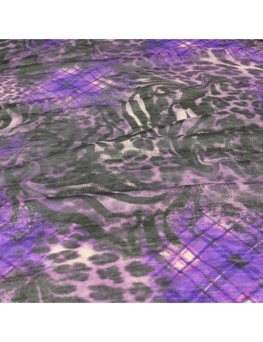 Coupon jersey violet/noir 300 x 140 cm