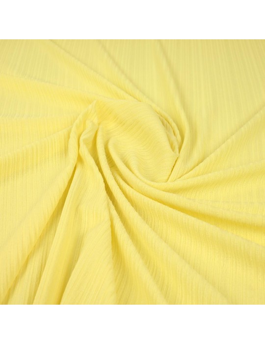 Tissu jersey côtelé jaune poussin