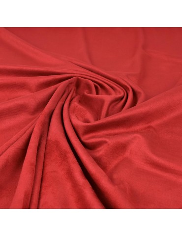 Tissu suédine uni lie de vin