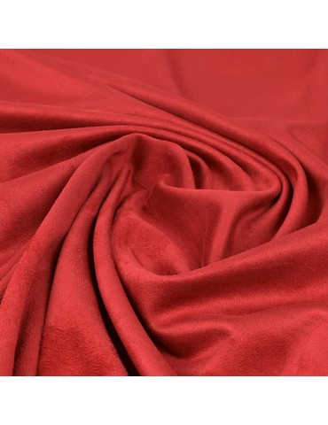 Tissu suédine uni lie de vin