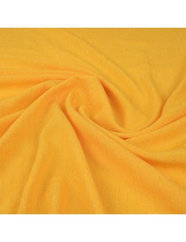Tissu voile foil argenté/jaune