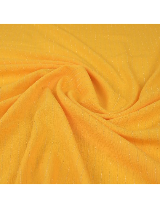 Tissu voile foil argenté/jaune
