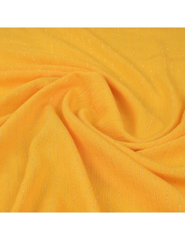 Tissu voile foil argenté/jaune