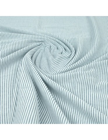 Coupon jersey tubulaire rayures bleues 300 x 168 cm