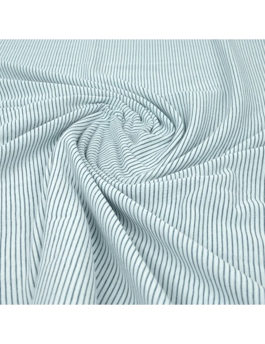Coupon jersey tubulaire rayures bleues 300 x 168 cm