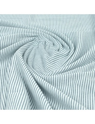 Coupon jersey tubulaire rayures bleues 300 x 168 cm