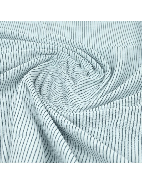 Coupon jersey tubulaire rayures bleues 300 x 168 cm