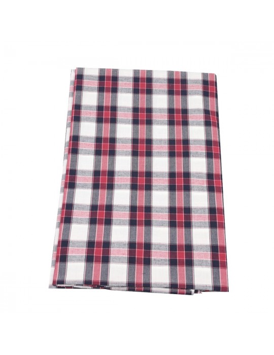 Coupon 100 % coton quadrillage rouge/noir