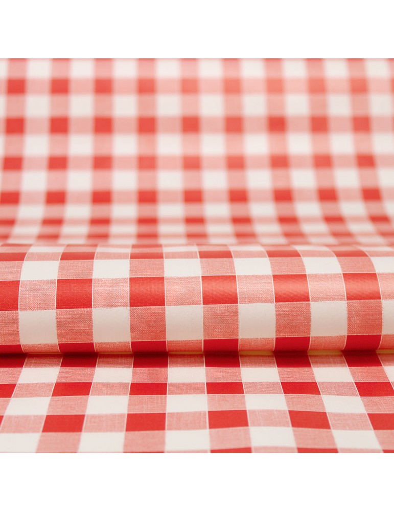 Toile cirée imprimée rouge