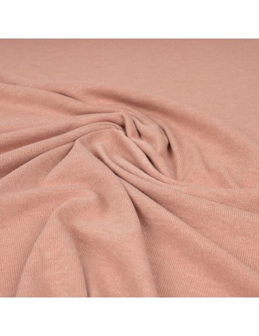Tissu jersey uni rose poudre